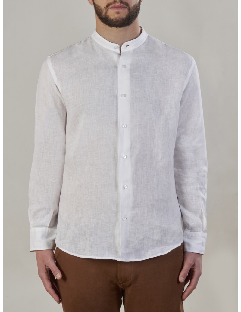 Camiceria Stefanelli - Man shirt 100% linen garment dyed -