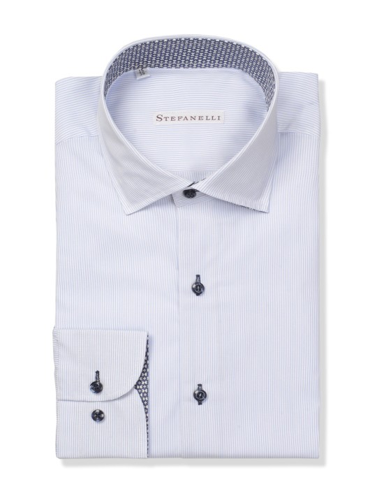 Men's Shirts - 100% Cotton Men's Shirt, Fine Line: Shirt