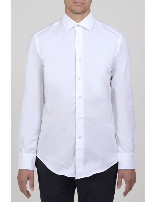 Camicie da Uomo - Camicia uomo cotone 100%, oxford bianco:
